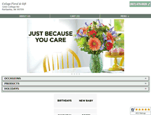 Tablet Screenshot of collegefloral.com